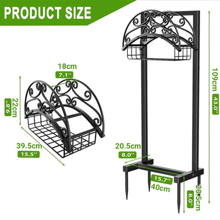 Garden Pipe Rack Support Outdoor Pipe Rack for Garden Yard  Water Hose Storage