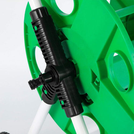 50m Garden Hose Reel Cart Water Pipe Storage Frame Wheeled Hose Holder Outdoor