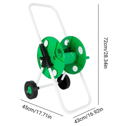 50m Garden Hose Reel Cart Water Pipe Storage Frame Wheeled Hose Holder Outdoor