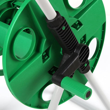 50m Garden Hose Reel Cart Water Pipe Storage Frame Wheeled Hose Holder Outdoor