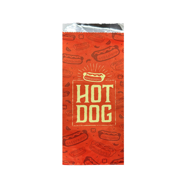 100PCS Hot Dog Bag Oil Proof Heat Insulated Packaging Fast Food Takeaway Bags