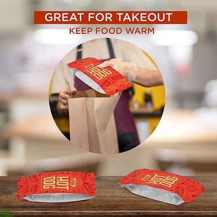 100PCS Hot Dog Bag Oil Proof Heat Insulated Packaging Fast Food Takeaway Bags