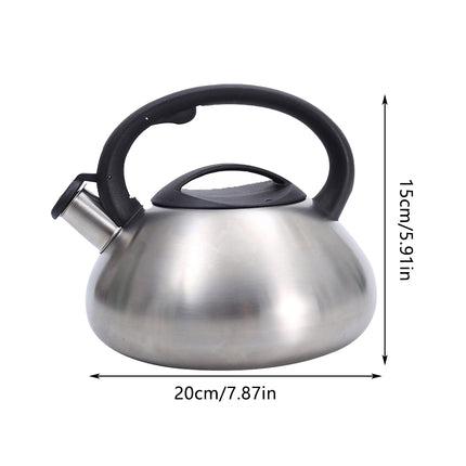 Stainless Steel Whistling Kettle 3L Matte Silver Stove Top Induction Gas Teapot