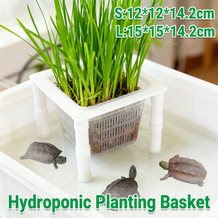 Aquarium Hydroponic Plant Basket Fish Tank Planter Holder Adjustable Legs