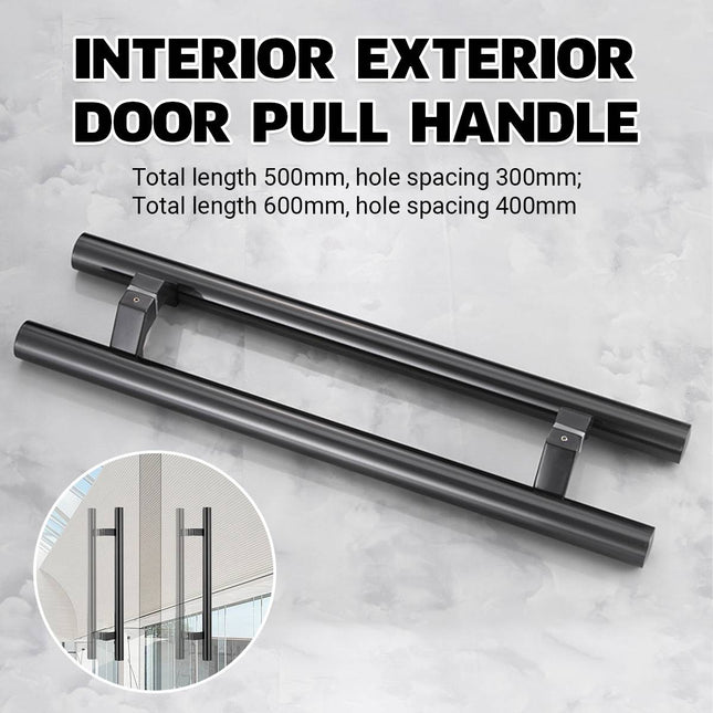 Black Door Pull Handle 500 or 600mm Total Length