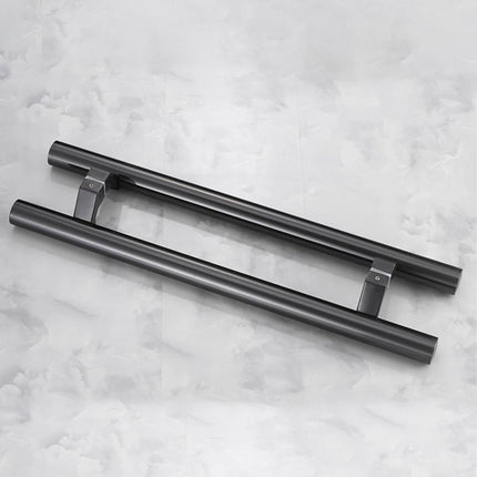 Black Door Pull Handle 500 or 600mm Total Length