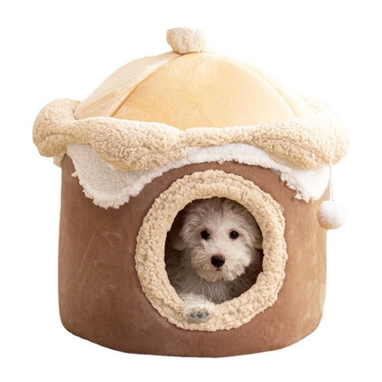 Ice Cream House Pet Bed Cat Dog Bed Model Cozy Nest Indoor Sleeping Cave Soft