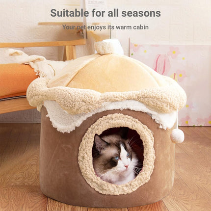 Ice Cream House Pet Bed Cat Dog Bed Model Cozy Nest Indoor Sleeping Cave Soft
