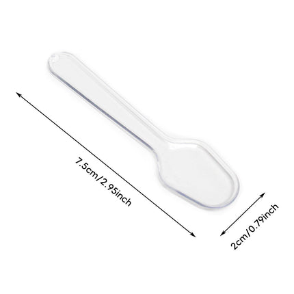 Clear Plastic Ice Cream Tasting Spoons 500 Pack Wrapped