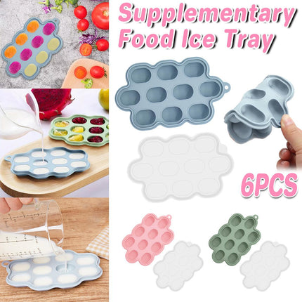 3pcs Food Supplement Freezer Tray Ice Cube Mould Silicone Storage Tray for Early Feeding