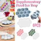 3pcs Food Supplement Freezer Tray Ice Cube Mould Silicone Storage Tray for Early Feeding
