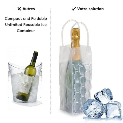 Reusable Ice Wine Bottle Cooler Bags 5 Pack 3 Colours
