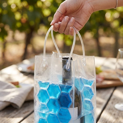 Reusable Ice Wine Bottle Cooler Bags 5 Pack 3 Colours