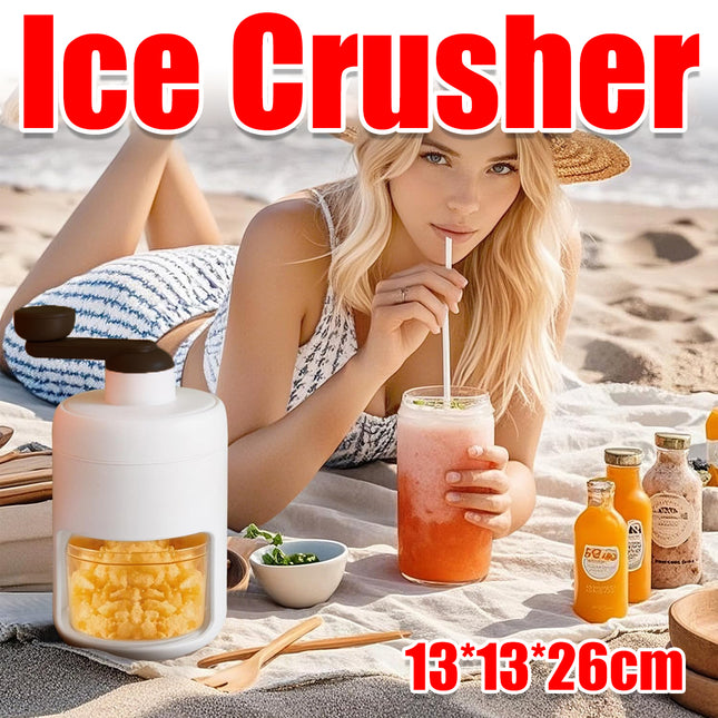 Home Small Hand Crank Ice Crusher Durable for Home Kitchen Bar Easy Operation