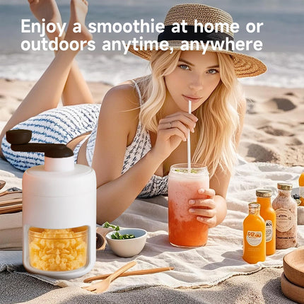 Home Small Hand Crank Ice Crusher Durable for Home Kitchen Bar Easy Operation