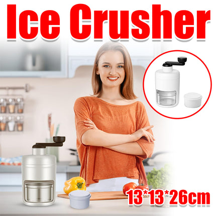 Home Small Hand Crank Ice Crusher Durable for Home Kitchen Bar Easy Operation