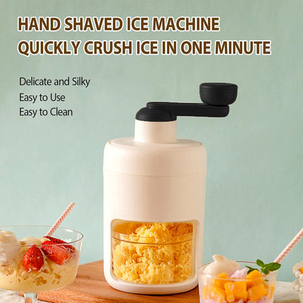 Home Small Hand Crank Ice Crusher Durable for Home Kitchen Bar Easy Operation