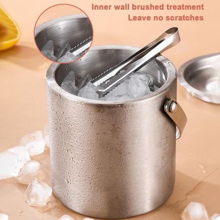 1.6L/3L Stainless Steel Ice Bucket with Handle Home Bar Party Use Durable