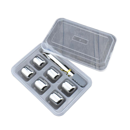 Oval Stainless Steel Ice Cubes Ice Wine Stones Chiller For Drinks Reusable