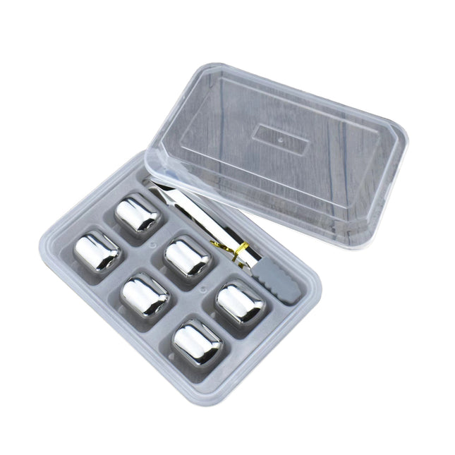 Oval Stainless Steel Ice Cubes Ice Wine Stones Chiller For Drinks Reusable