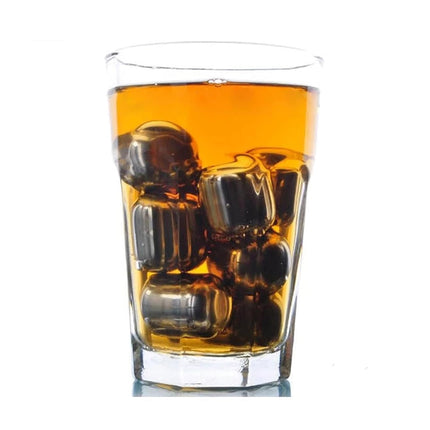 Oval Stainless Steel Ice Cubes Ice Wine Stones Chiller For Drinks Reusable