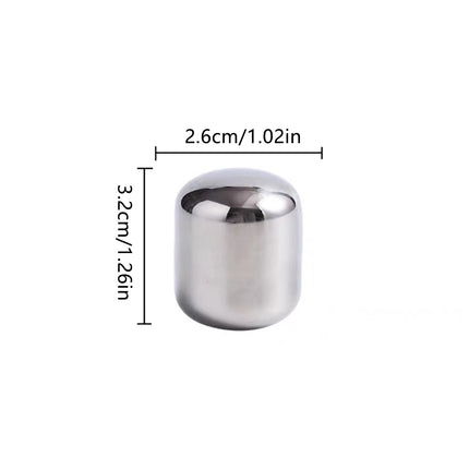 Oval Stainless Steel Ice Cubes Ice Wine Stones Chiller For Drinks Reusable