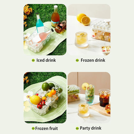 Large Capacity Press Ice Cube Tray Ice Mold for Party Bar Home Accessories