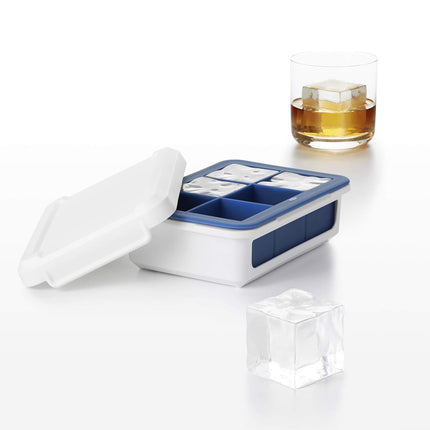 6 Grid Ice Cube Tray Set Square Ice Mold Making Box Food Grade Easy Release