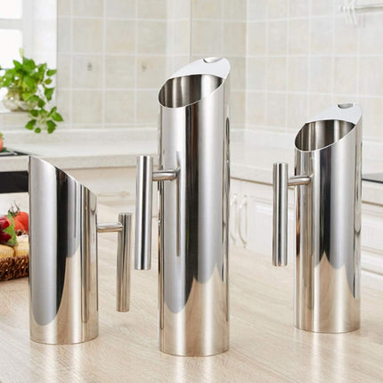 Stainless Steel Fruit Water Jug Straight Body Bar Ice Separator Cold Water Jug