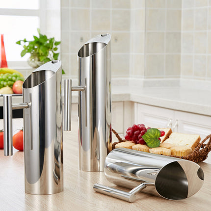 Stainless Steel Fruit Water Jug Straight Body Bar Ice Separator Cold Water Jug