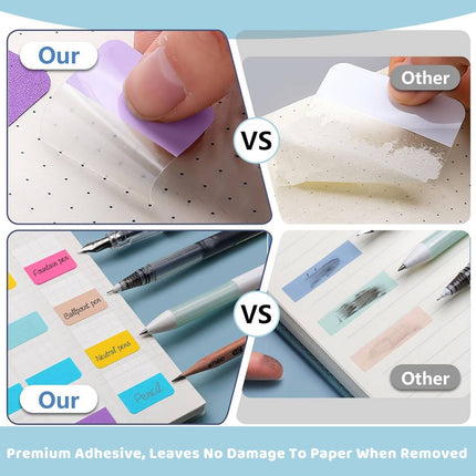 Writable Fluorescent Index Tabs 6 Pack Size Options