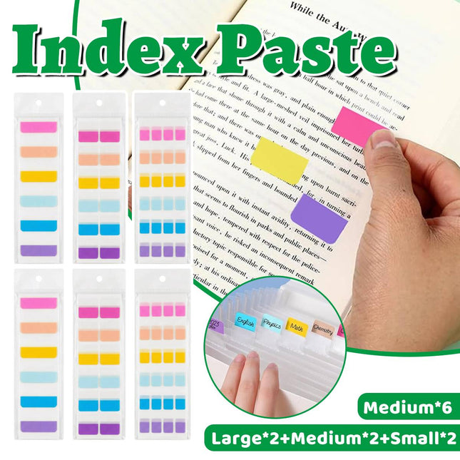 Writable Fluorescent Index Tabs 6 Pack Size Options