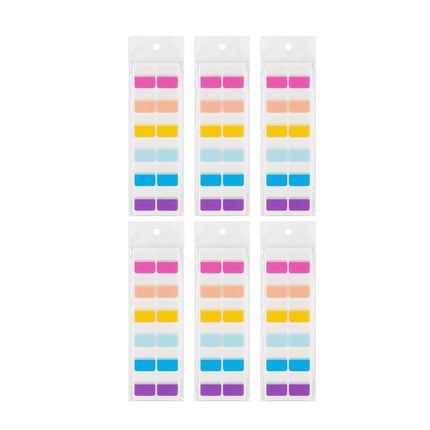 Writable Fluorescent Index Tabs 6 Pack Size Options