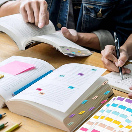Writable Fluorescent Index Tabs 6 Pack Size Options