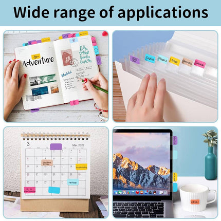 Writable Fluorescent Index Tabs 6 Pack Size Options