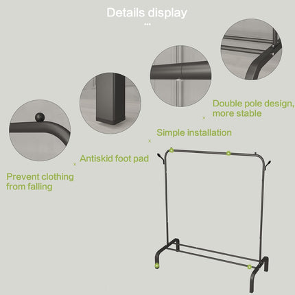 Indoor Clothes Drying Rack Space Saving for Laundry Bedroom Bathroom Home Use