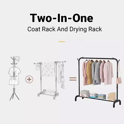 Indoor Clothes Drying Rack Space Saving for Laundry Bedroom Bathroom Home Use