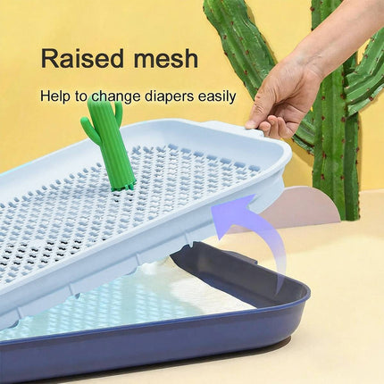 Large Dog Potty Tray With High Sides Small Medium Puppy Pee Pad Holder Toilet