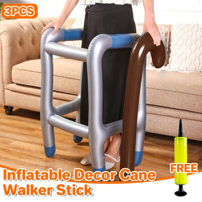 3X Costume Party Disabled Older Frame Inflatable Toys Blow Up Prop Walking Stick