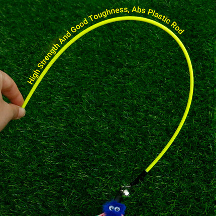 Insect Cat Teaser Wand 49cm Long Stick Toy with Bell for Interactive Play