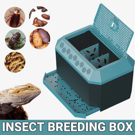 Insect Breeding Box Flip Cover Ventilated Insect Habitat Container for Home Lab