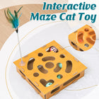 Cat Self Entertainment Boredom Toy Set Puzzle Maze Box Tease Stick With Bells