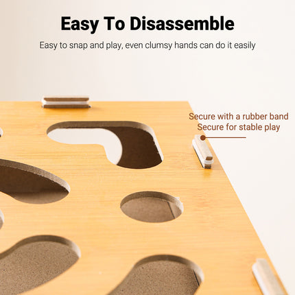 Cat Self Entertainment Boredom Toy Set Puzzle Maze Box Tease Stick With Bells