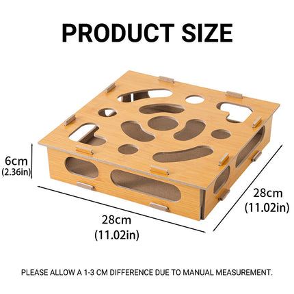 Cat Self Entertainment Boredom Toy Set Puzzle Maze Box Tease Stick With Bells