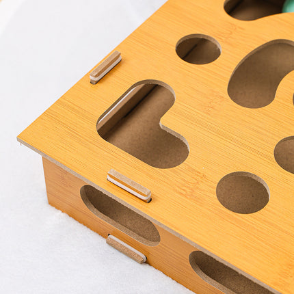 Cat Self Entertainment Boredom Toy Set Puzzle Maze Box Tease Stick With Bells