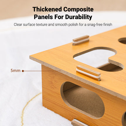 Cat Self Entertainment Boredom Toy Set Puzzle Maze Box Tease Stick With Bells