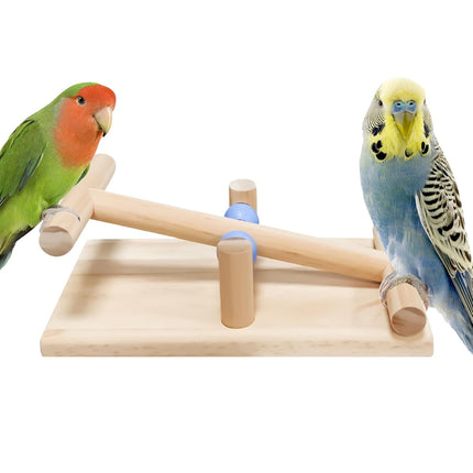 Interactive Bird Seesaw for Small Medium Birds Cage Toy Training Play Equipment