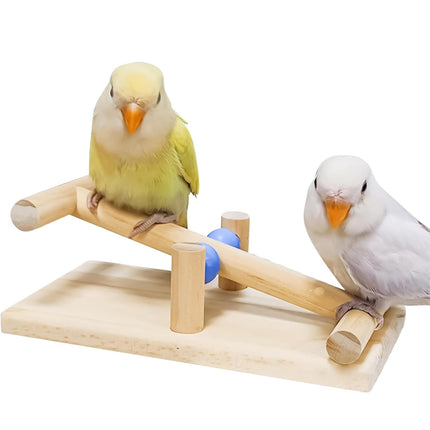 Interactive Bird Seesaw for Small Medium Birds Cage Toy Training Play Equipment