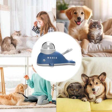 Whale Shaped Treat Feeder Slow Feeder For Cat Dog Interactive Self Play Pet Toy
