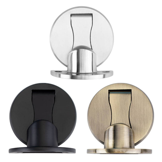 Invisible Door Stop Floor Wall Mount Dual Purpose Suction Holder Anti Collision